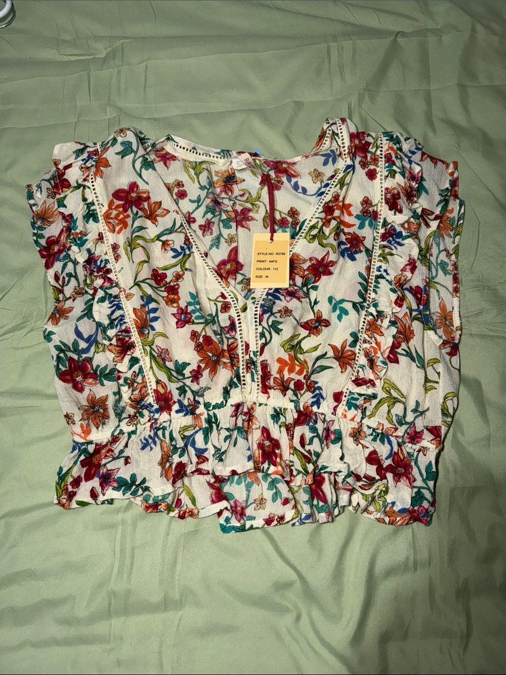 Raga My Paradise Floral Crop Top Size M